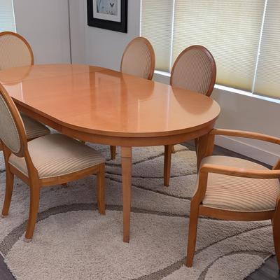 Drexel “Classic Statement” Dining Table with 6 Oval-Back Chairs | Made in USA