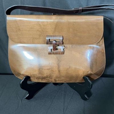 Salvatore Ferragamo Wooden Handbag with Leather Strap | Certificate of Authenticity