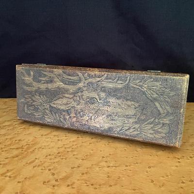 Vintage Stag Carved Box 