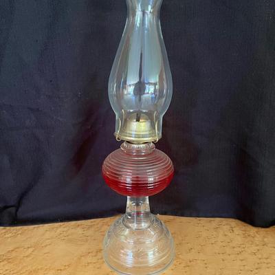 Vintage Oil Hurricane Lamp 