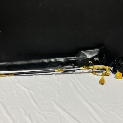 Vintage US Navy Officer Dress Sword W/ Sheath & Case  