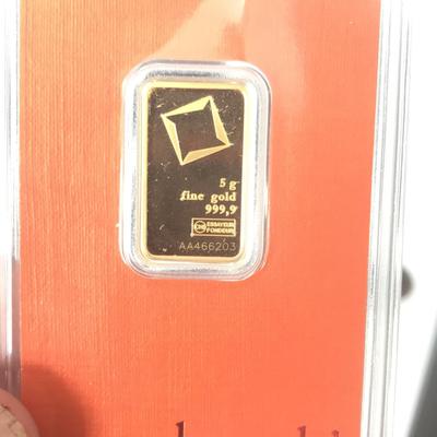 5 Gram Gold Bar (ValcamBi)