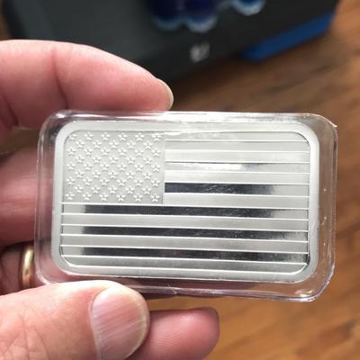 5 oz American Flag Silver Bar