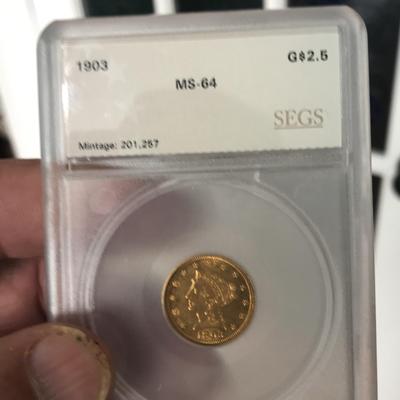 1903 $2 1/2 Liberty Gold Coin