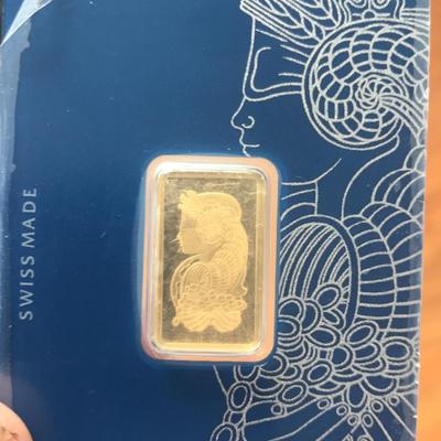 5 Gram Gold Bar (Pamp) (Blue)