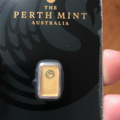 1 Cram Gold Bar (Perth Mint) (Black)