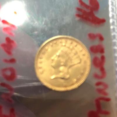 1861 $1 Princess Gold Coin