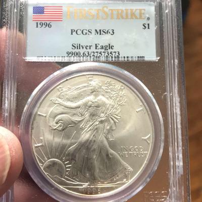 1996 Silver Eagle MS63 PC65