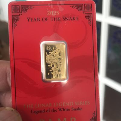 5 Gram Gold Bar (Pamp) (Red)
