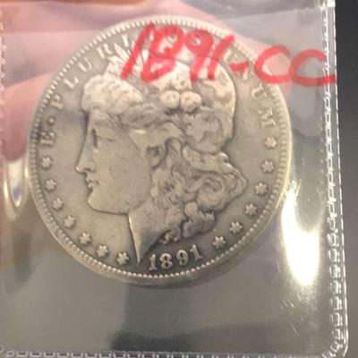 1891-CC Morgan Dollar VF