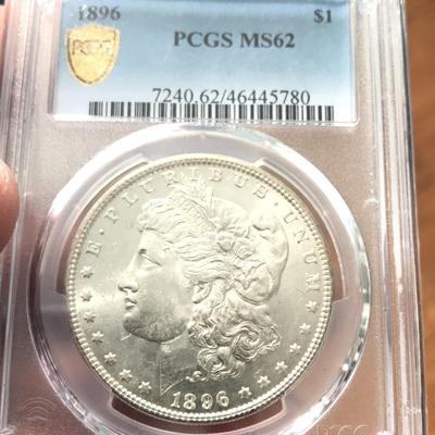 1896 Morgan Silver Dollar MS63 PC65