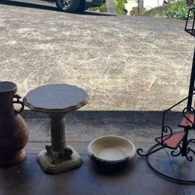 KAS067 Decorative Ceramic Vases and Bowl + Decorative Tables