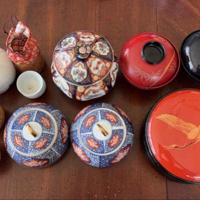 KAS019-Japanese Porcelain and Owan Bowls