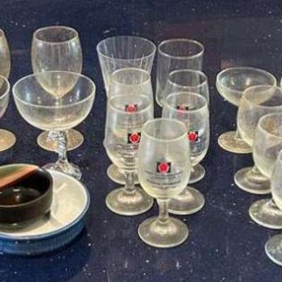 KAS031- Great Wine Glasses, Ceramic Jar w/ Lid & More