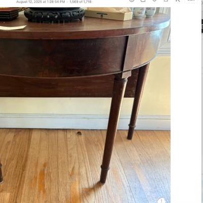 demi lune drop leaf table $229
