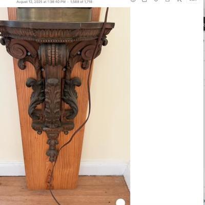 art nouveau light fixture from Waldorf Astoria Hotel $625 
2 available
