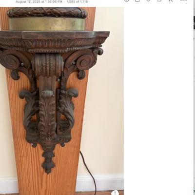 art nouveau light fixture from Waldorf Astoria Hotel $625 
2 available