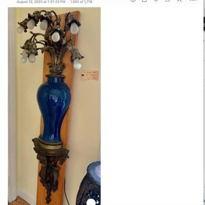 art nouveau light fixture from Waldorf Astoria Hotel $625 
2 available