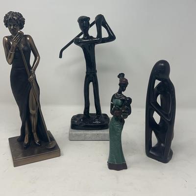 Women and Golfer Statues and More