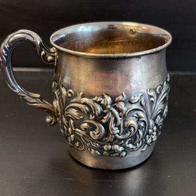 Sterling Silver Ornate Handled Cup