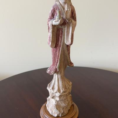 Vintage Carved Asian Woman Figure