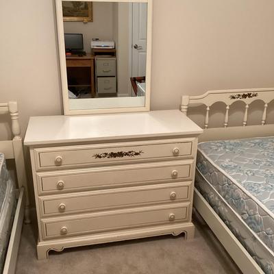 Decoupaged Mirror And Dresser