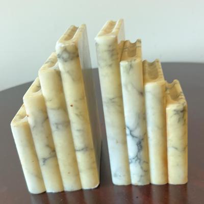 Vintage Marble Bookends