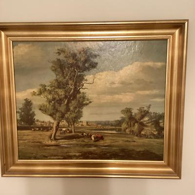 Bucolic Print With Gold Wood Frame