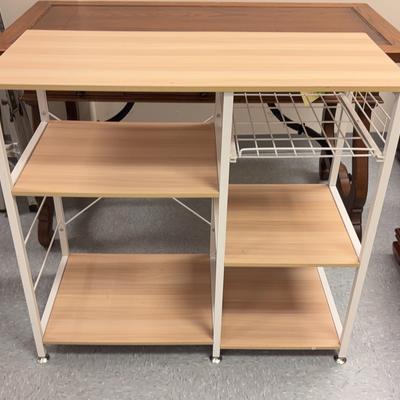 White Metal-Framed Storage System
