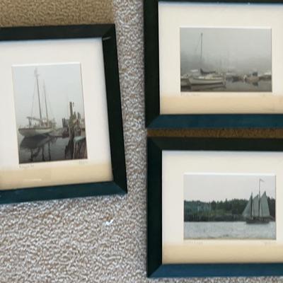 Trio Of Framed And Signed Sailing Ship Photos 