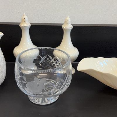 Assortment of Lenox & Belleek China Pieces