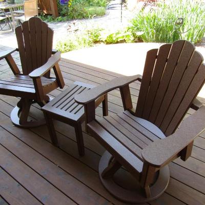 Sale Photo Thumbnail #139: Amish Adirondack swivel chairs