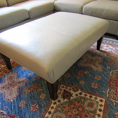 King Hickory leather ottoman