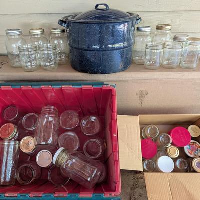 Canning Jar Collection with Large Stock Pot