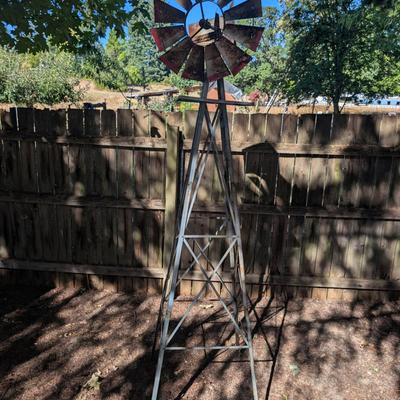 Rustic Metal Garden Windmill