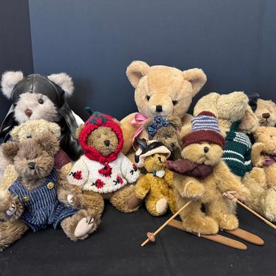 Lot of Collectible Teddy Bears – Assorted Sizes & Outfits