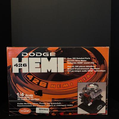 Testors Dodge 426 HEMI 1/4 Scale Plastic Model Kit – Over 300 Parts