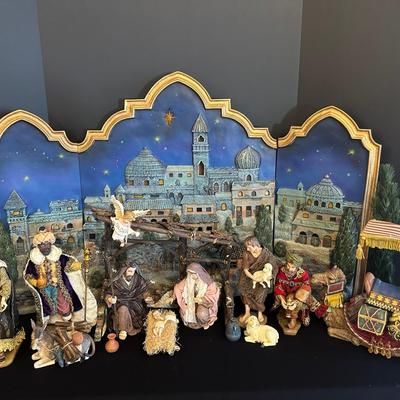 Beautiful Lighted Nativity Scene with Backdrop- Kirkland Signature
