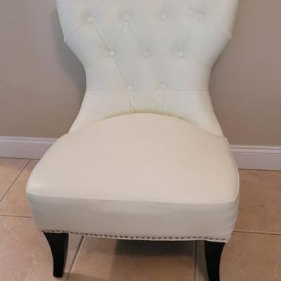 Abbyson Living Bentley White Bonded Leather Chair