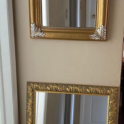 Gold Tone Framed Decorative Mirrors