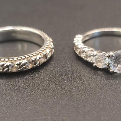 Two Sterling Silver Rings - One is Judith Ripka 
