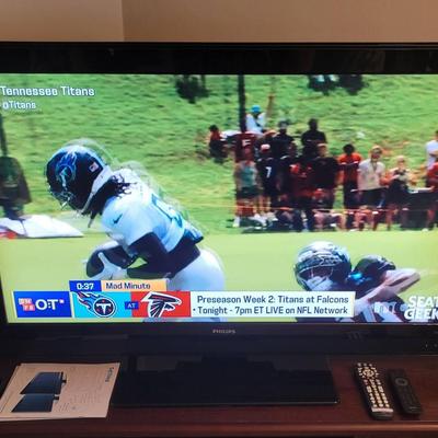 52" Phillips TV Model 52PFL3704D/F7 with Remote & Manual 