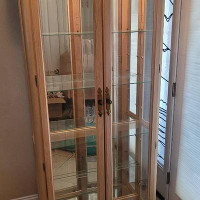 Pulaski Furniture Lighted Collectors Cabinet with Glass Shelves #1 