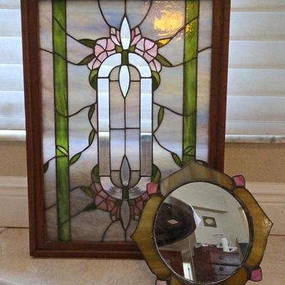 Stained Glass Window & Flower Mirror