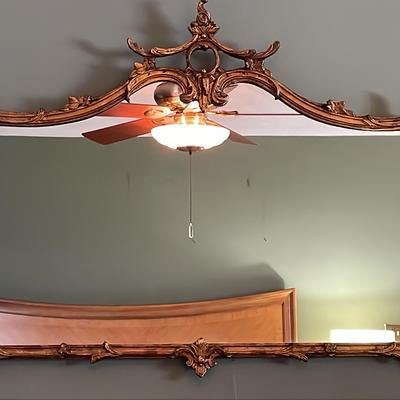 Ornate Decorative Mirror With Gold Tone Finish