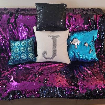 Sequin Blankets & Pillows 