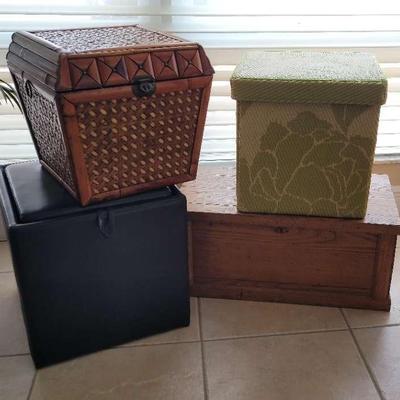 Trunks And Storage - Pleather, Wood, Straw And Bamboo