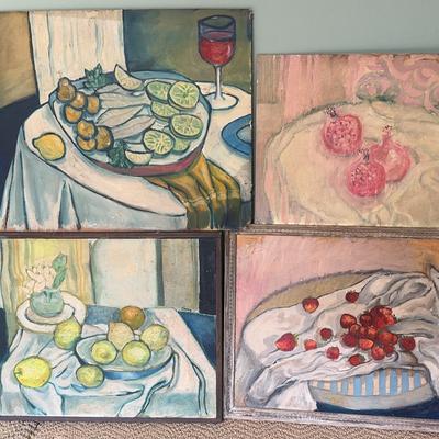 Collection of Portrait & Still Life Paintings – Tribal & Modernist Styles