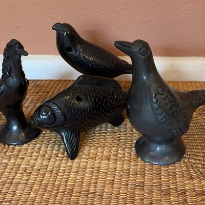Collection of Stoneware Animal Sculptures
