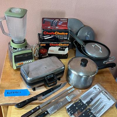 Vintage Appliances And Pots, Knives